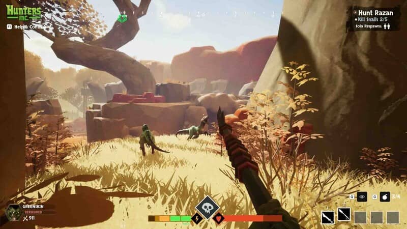 Hunters Inc Đồ họa: Chi tiết quái vật và môi trường game chân thật vô cùng tận Hunters Inc - Cận cảnh 2 con quái vật với hàm răng sắc nhọn, đang di chuyển giữa vùng đất sa mạc rộng lớn.