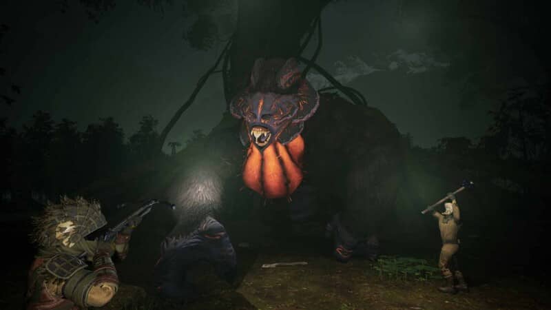 Icarus Great Hunts Campaigns: Cuộc săn đêm kịch tính với quái vật khổng lồ Người chơi Icarus đối mặt quái vật trong màn đêm, săn bắn Great Hunts