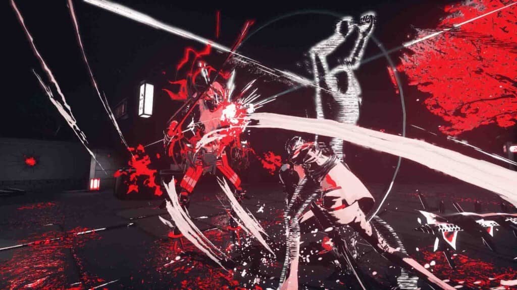 Killer is Dead Nightmare Edition – Đánh boss ấn tượng Mondo Zappa thực hiện đòn tấn công vào một kẻ thù khổng lồ trong Killer is Dead Nightmare Edition