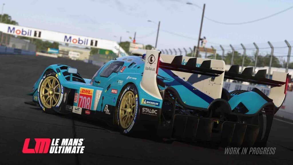 Le Mans Ultimate: Chi tiết xe đua và đồ họa sống động Xe đua Le Mans Ultimate Hypercar trên đường đua ban ngày
