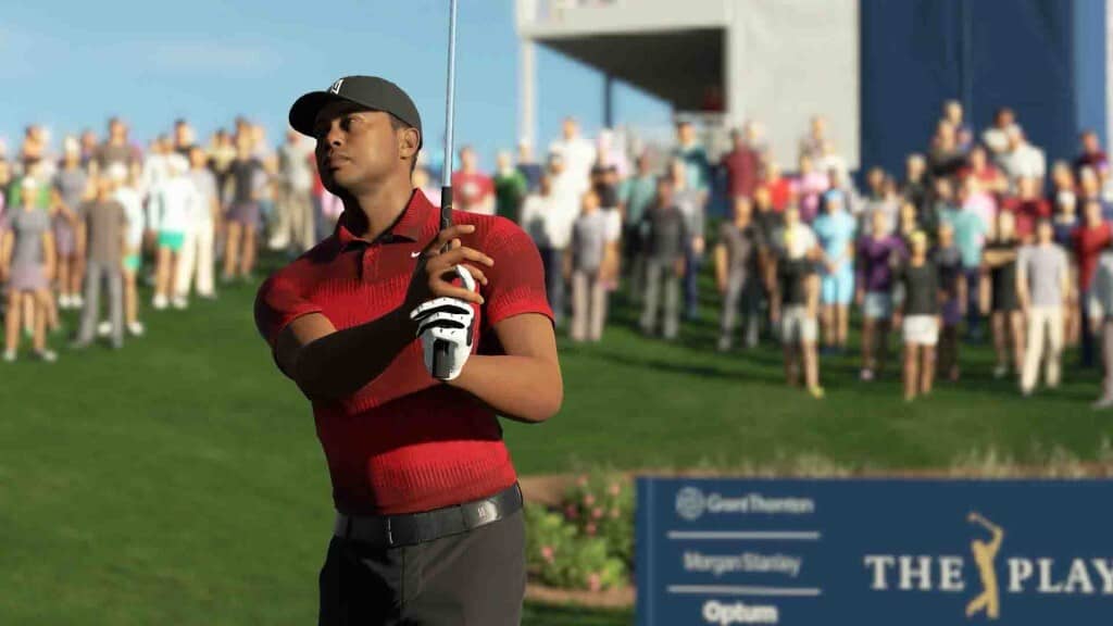 PGA TOUR 2K23: Trải nghiệm sân đấu đẳng cấp cùng các huyền thoại golf trên PC Tiger Woods chuẩn bị cú đánh trên sân golf chuyên nghiệp trong PGA TOUR 2K23 - Tải game golf miễn phí tại TmhGames