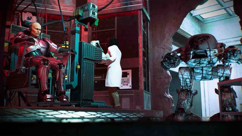 Khám phá quá trình phát triển RoboCop trong Rogue City RoboCop đang bảo trì trong RoboCop Rogue City