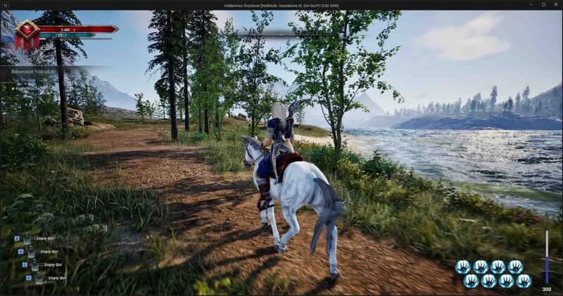 Hidden Heir - Di chuyển và khám phá thế giới game. Nhân vật cưỡi ngựa khám phá cảnh quan rộng lớn trong Hidden Heir.