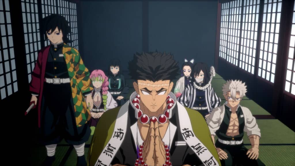 Các Hashira trong game Demon Slayer 2 Ảnh chụp màn hình các nhân vật Hashira xuất hiện trong Demon Slayer Kimetsu no Yaiba The Hinokami Chronicles 2