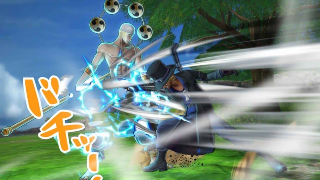 Enel tan cong bang set trong game one piece burning blood