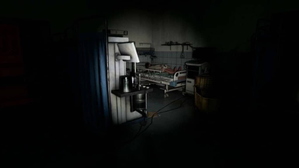 Khám phá phòng bệnh tối tăm và bí ẩn, nơi cất giấu nỗi sợ hãi tột cùng trong Cursed Hospital. Cursed Hospital hình ảnh phòng bệnh nhân tối tăm giường bệnh rùng rợn