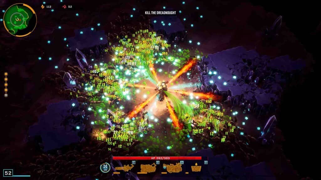 Deep Rock Galactic Survivor: Đánh bại Dreadnought - thử thách đầy cam go! Deep Rock Galactic Survivor: Trận chiến với Dreadnought, mưa đạn rực rỡ, đồ họa rực lửa.