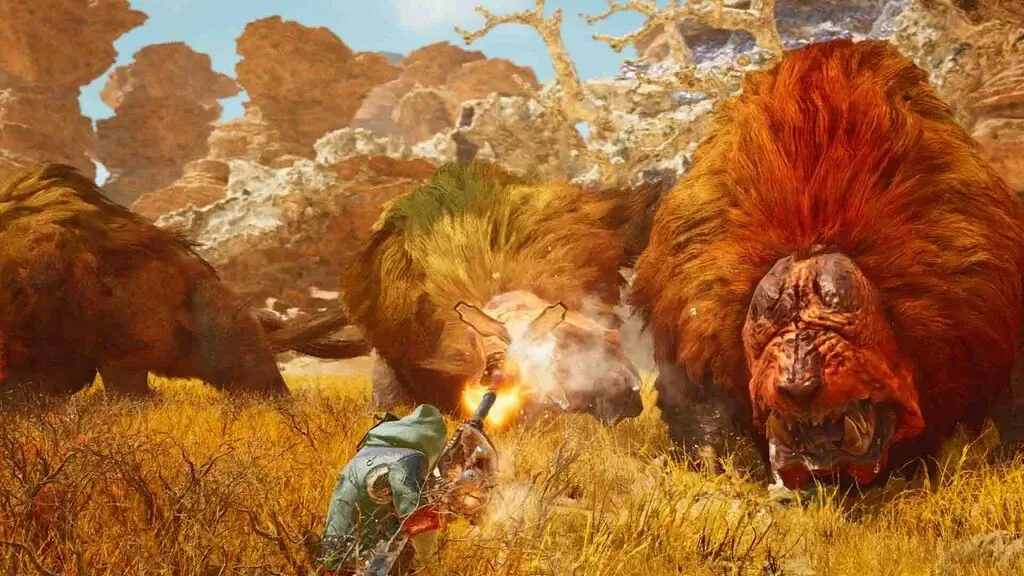 chien dau voi quai vat long do hung du monster hunter wilds