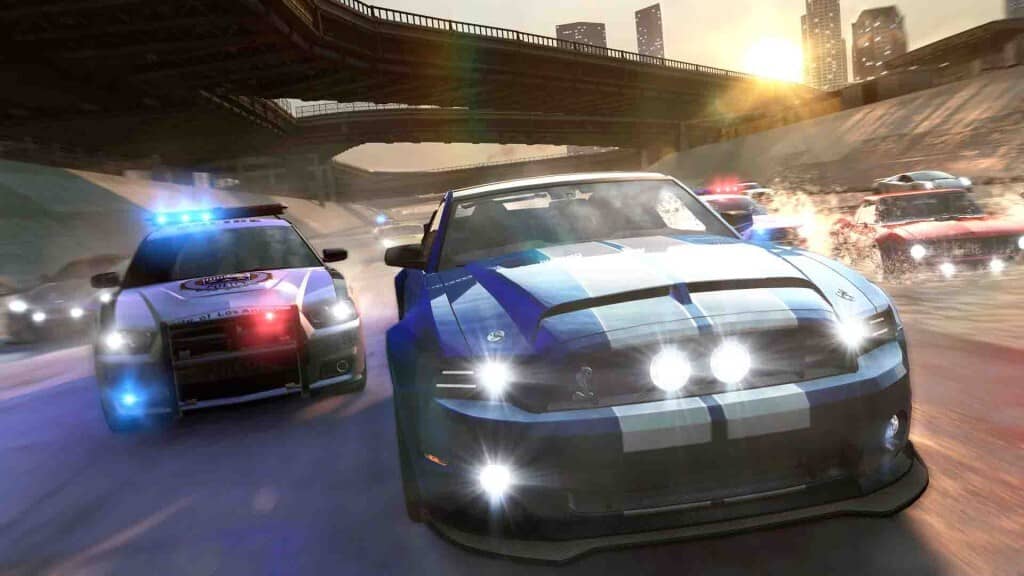 The Crew - Trốn thoát khỏi vòng vây cảnh sát đầy kịch tính! The Crew - Xe Ford Mustang với cảnh sát rượt đuổi, hành động gay cấn.