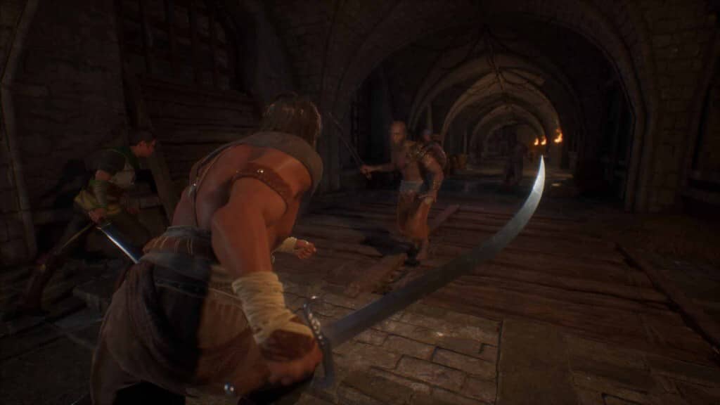 Đối đầu với Boss đáng sợ trong Blood of Mehran: Cơ chế chiến đấu kiếm và khiên đầy thử thách trong game hành động nhập vai. Blood of Mehran: Trận đấu boss kịch tính dưới hầm tối, nhân vật chính đối mặt với quái vật bay phát sáng.