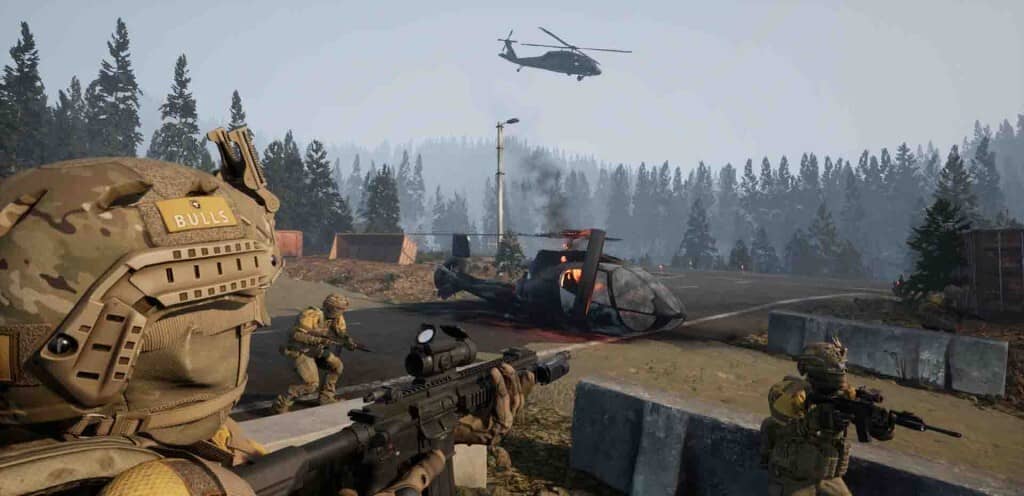 EXFIL: Cận cảnh chiến trường khốc liệt, trực thăng bị bắn hạ EXFIL lính cận cảnh chiến trường máy bay trực thăng rơi