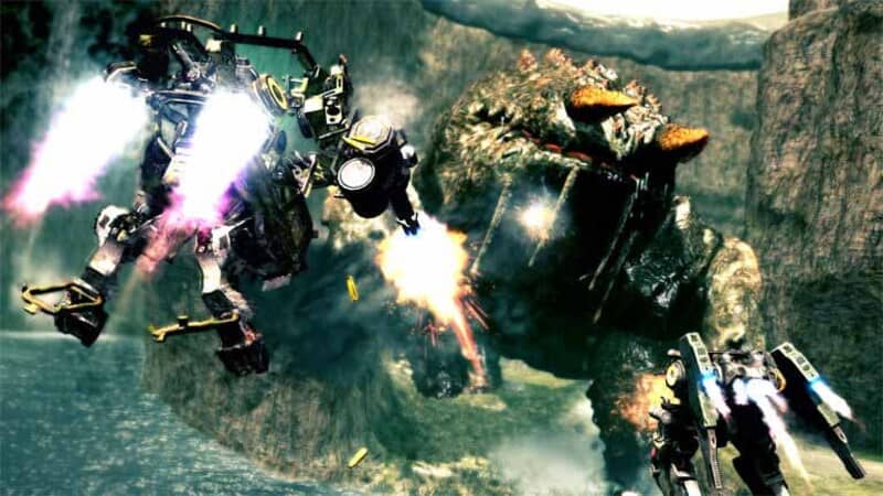 Gameplay Lost Planet 2: Sử dụng VS (Vital Suit) tấn công Akrid (G Rank) Lost Planet 2: Chiến binh VS Akrid hạng nặng