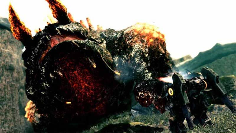 Ảnh gameplay Lost Planet 2: Lính đối mặt quái vật Akrid khổng lồ Lost Planet 2: Chiến binh VS Akrid hạng nặng