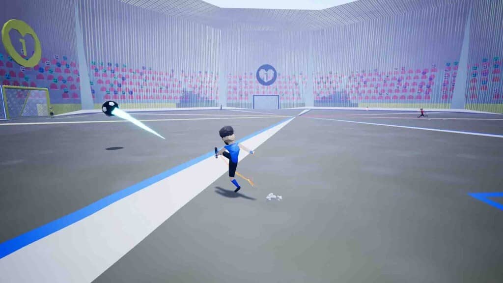 Cú sút uy lực trên sân cỏ Lucky Goal Ảnh gameplay Lucky Goal sút bóng mạnh trong sân vận động lớn