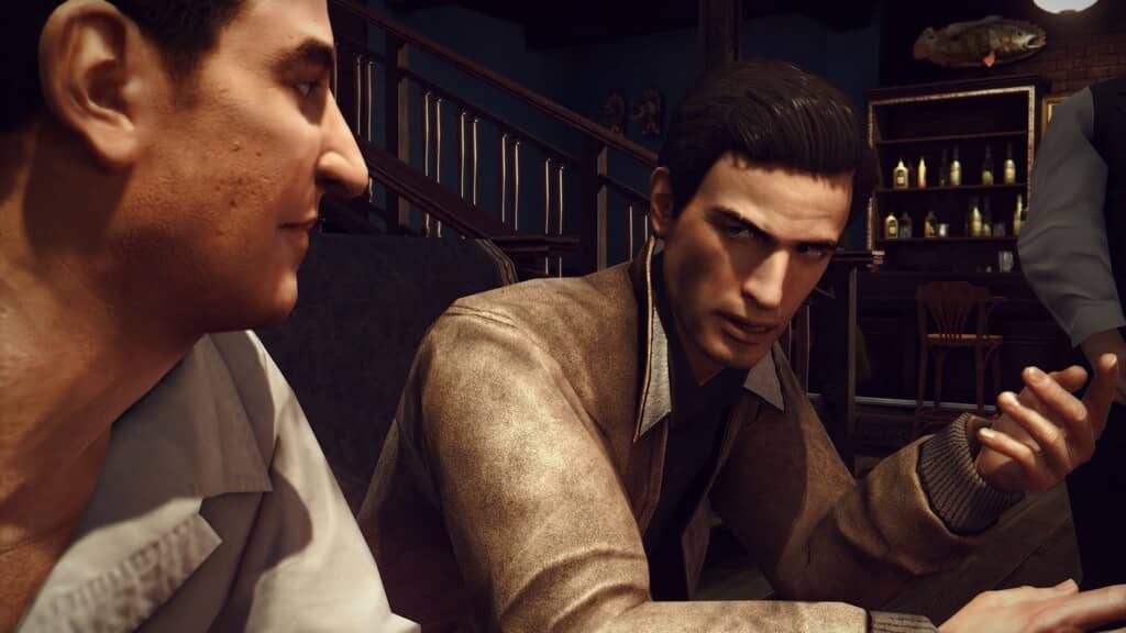 Cảnh cắt của Vito và Joe trong Mafia II Definitive Edition bản Việt Hóa Mafia II Definitive Edition Việt Hóa - Vito Scaletta và Joe Barbaro nói chuyện trong quán bar