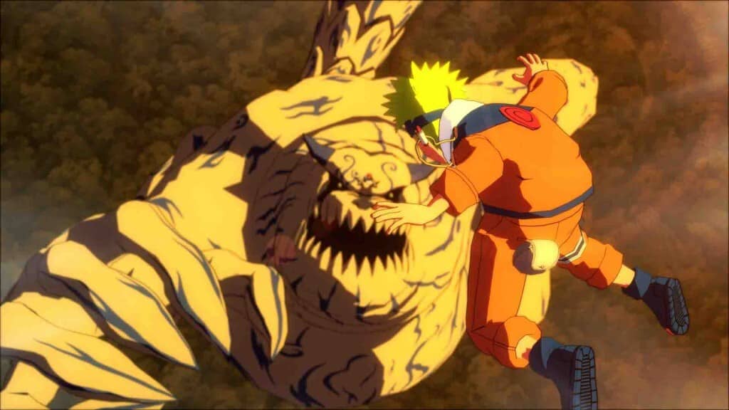Naruto Uzumaki đối đầu với Tứ Vĩ (Son Goku) trong game Ultimate Ninja STORM CONNECTIONS