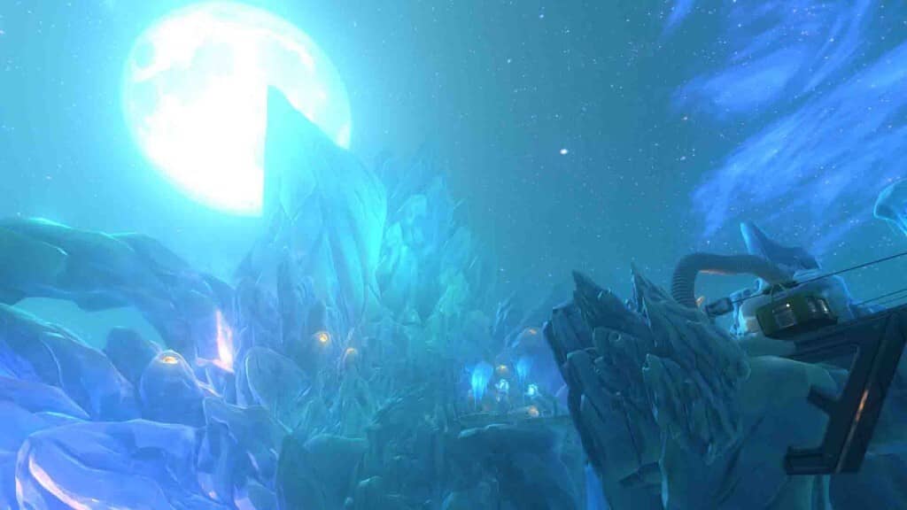 Onirism: Vùng đất băng giá dưới trăng tròn Gameplay Onirism: Cảnh quan băng giá dưới ánh trăng xanh khổng lồ