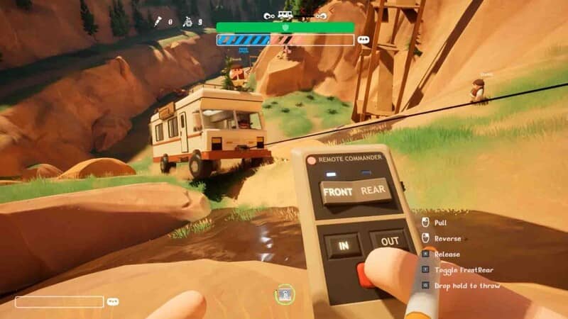 Sử dụng Remote Commander trong RV There Yet để kéo xe Điều khiển từ xa rơ-moóc hoặc tời trong RV There Yet gameplay