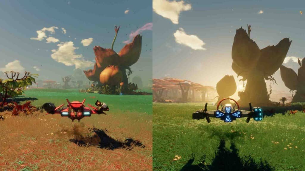 Cảnh so sánh gameplay Starlink Battle for Atlas trên hành tinh Atlas