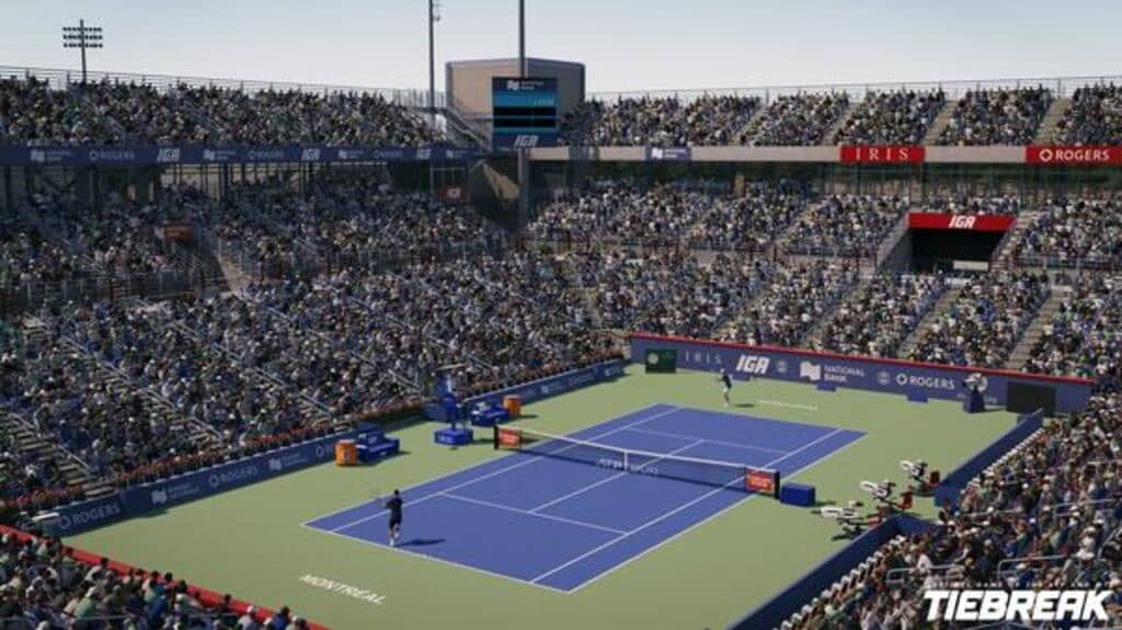 Toàn cảnh sân tennis TIEBREAK giải Montreal