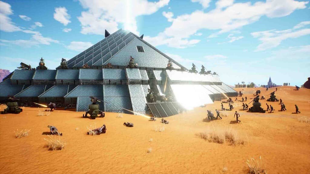 Gameplay The Front trận chiến quy mô lớn bảo vệ căn cứ Kim Tự Tháp hiện đại trên sa mạc