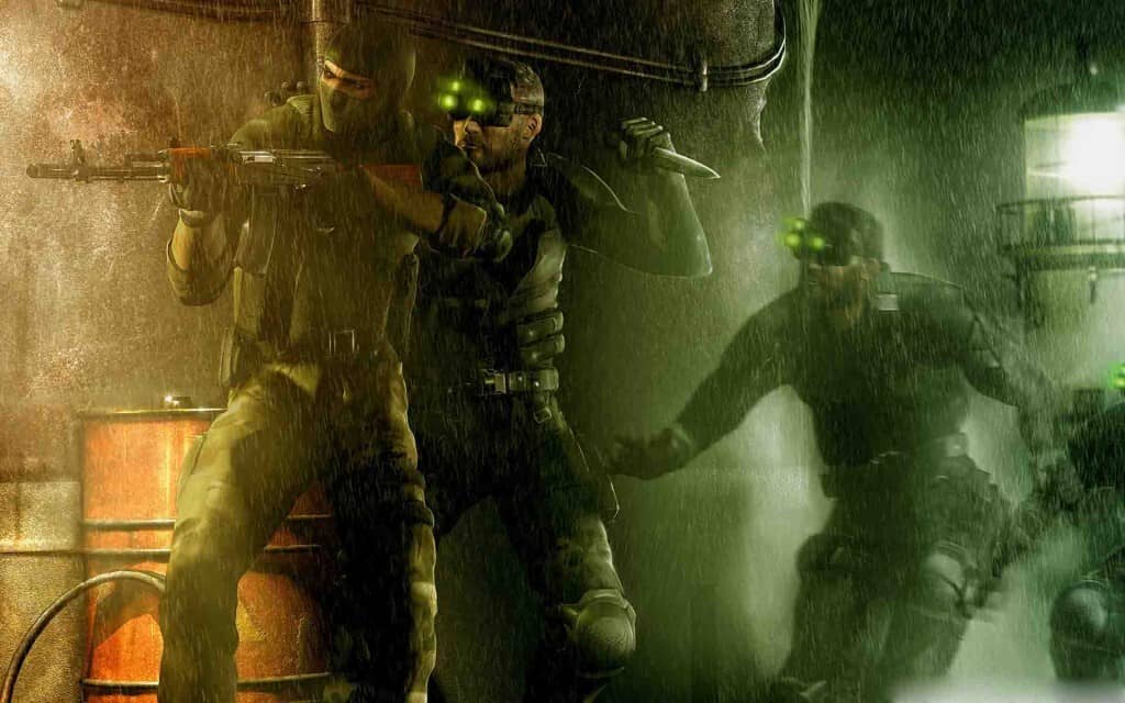 Splinter Cell Pandora Tomorrow Sam Fisher tấn công đội hình trong mưa