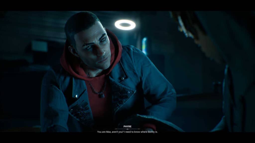 Cảnh đối thoại Phyre và Max trong Vampire The Masquerade Bloodlines 2