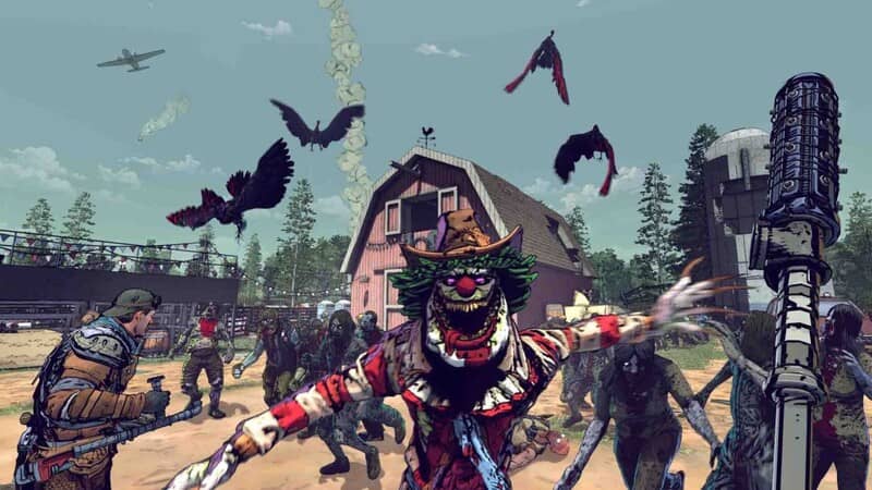 7 Days Blood Moons gameplay quái vật chú hề zombie farm Game 7 Days Blood Moons đối đầu quái vật chú hề zombie