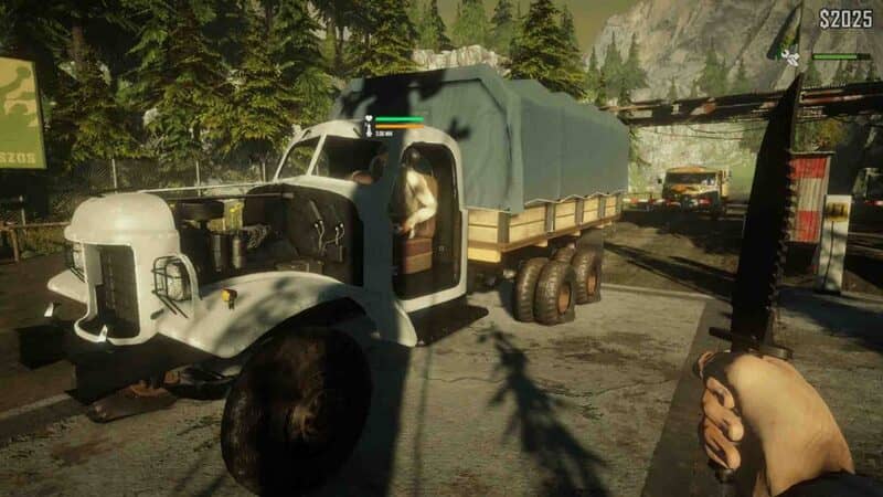 Contraband Police kiểm tra xe tải quân sự lớn chở hàng lậu tại trạm biên phòng