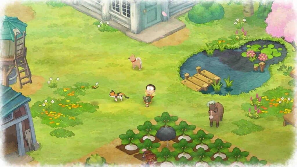 Doraemon Story of Seasons Nobita làm vườn trồng cây và nuôi chó mèo