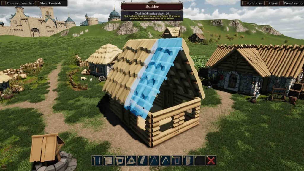 dungeons kingdoms giao diện xây nhà lắp mái