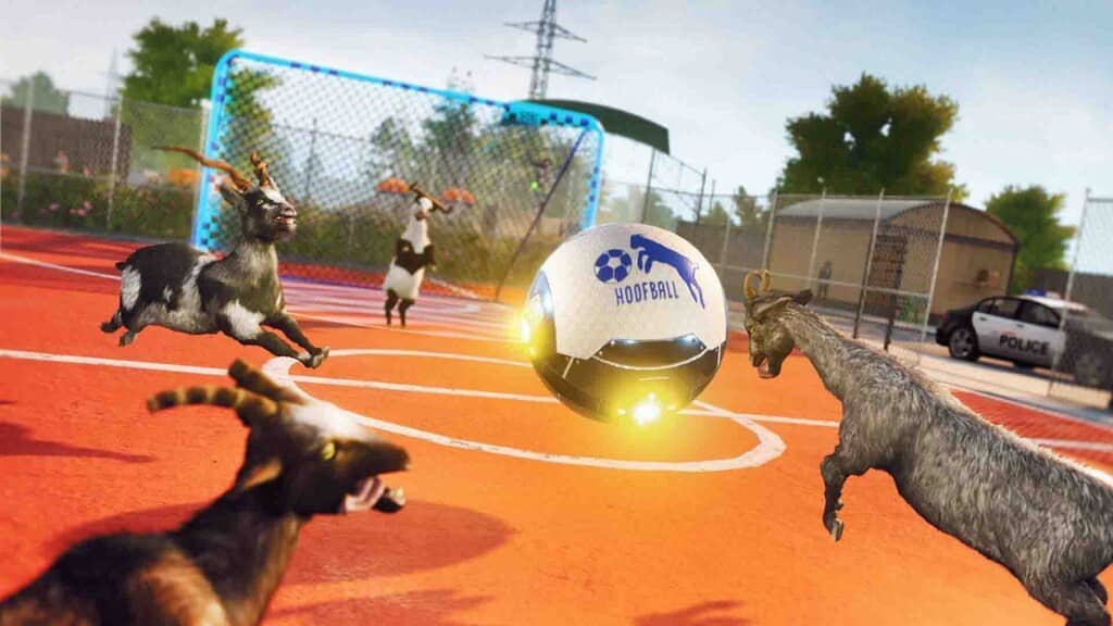 Goat Simulator 3 minigame Hoofball dê chơi bóng đá