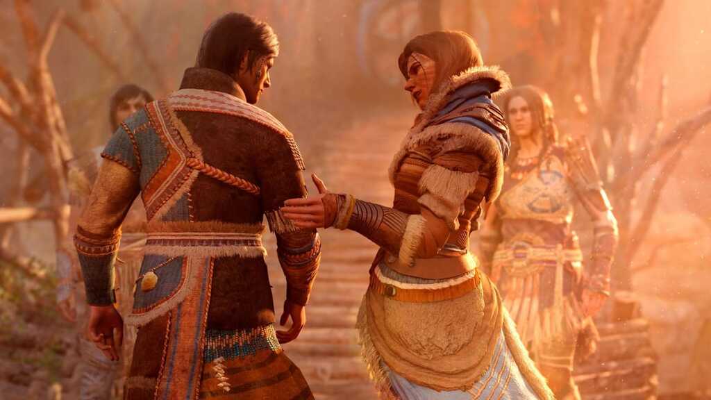 greedfall 2 cảnh chia tay cô gái thổ dân và chàng trai