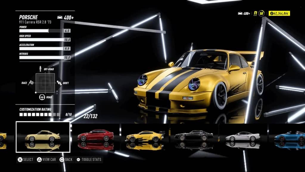 Chi tiết xe Porsche 911 Carrera RSR '73 tùy chỉnh trong NFS Heat Tùy chỉnh xe Porsche 911 Carrera RSR '73 Need for Speed Heat