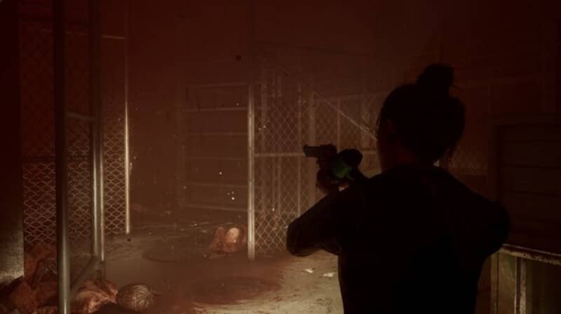 Nữ nhân vật bắn súng trong cảnh kinh dị Outbreak Shades of Horror