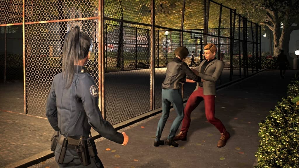 Gameplay Police Simulator Patrol Officers cảnh sát ngăn chặn ẩu đả đường phố ban đêm