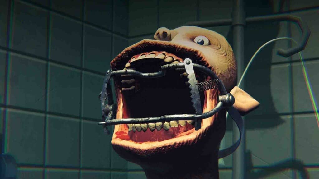 SIDE EFFECTS: Cận cảnh khuôn mặt bệnh nhân kinh dị Hình ảnh game SIDE EFFECTS, bệnh nhân bị banh miệng