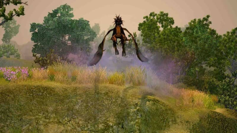 Quái vật rồng bay trên cánh đồng xanh Sacred 2 Remaster