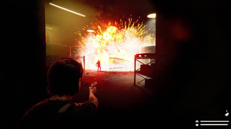 Nhân vật Sofie đứng trước cánh cửa bí ẩn trong màn chơi của Sofie The Echoes