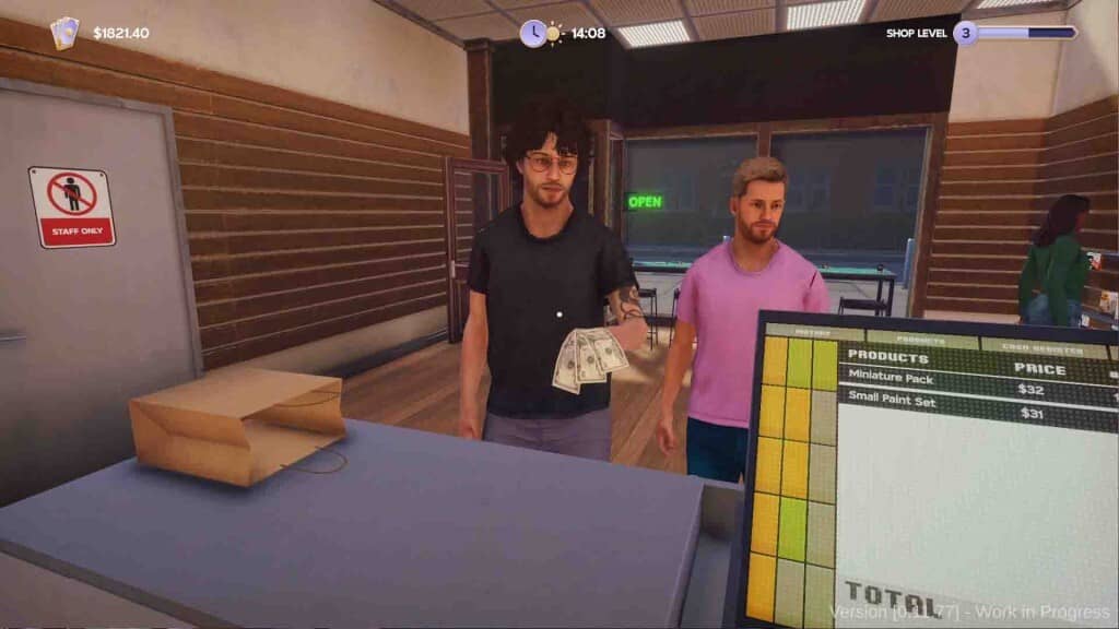 Quản lý cửa hàng game Tabletop Game Shop Simulator Gameplay Tabletop Game Shop Simulator giao dịch thanh toán