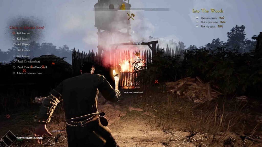 Hành động tấn công và phá hủy chốt tiền đồn trong Tales of Old Dominus Tales of Old Dominus nhân vật đốt cháy cổng thành