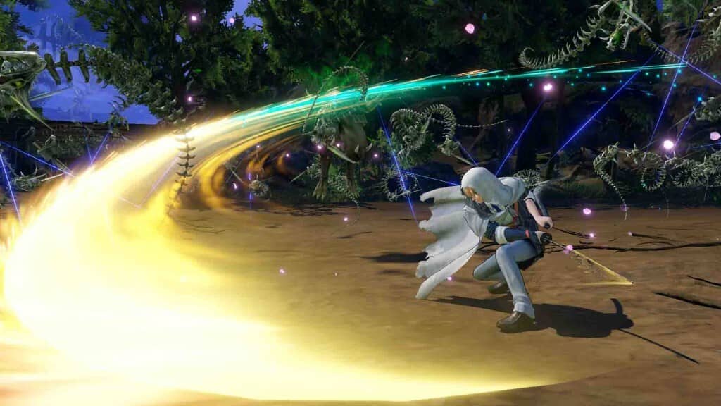 Toudou Toshiyasu sử dụng chiêu thức trong Touken Ranbu Warriors Touken Ranbu Warriors gameplay nhân vật Toudou Toshiyasu tung chiêu tấn công diện rộng