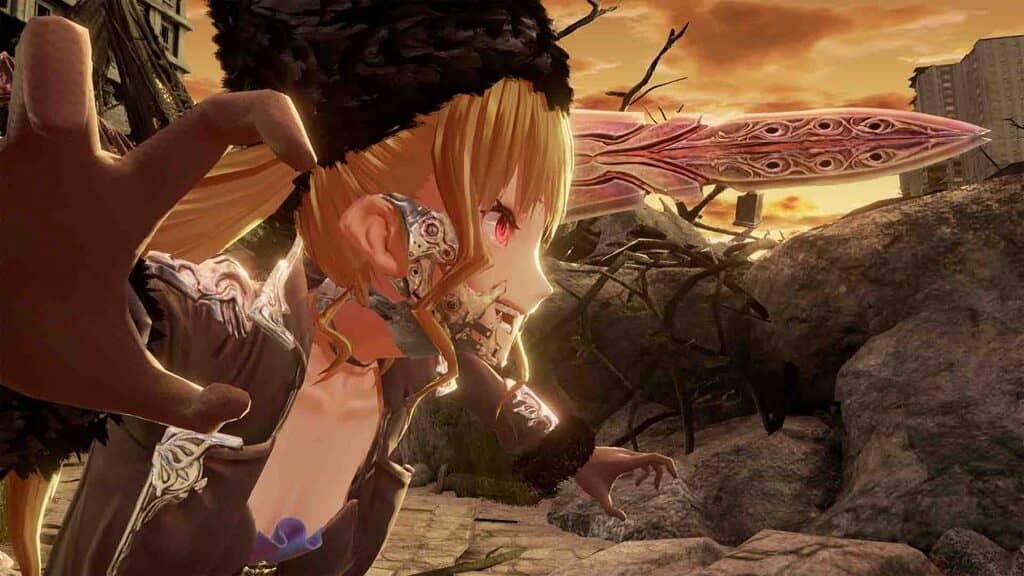 Nhân vật Mia Karnstein Code Vein cận cảnh biểu cảm