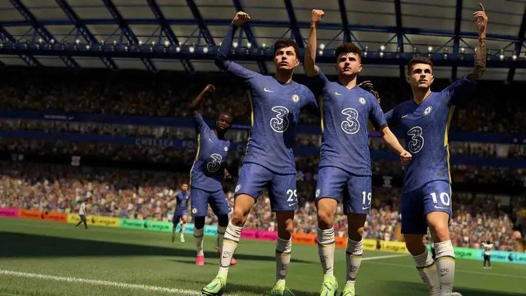 FIFA-22-Chelsea-Celebration Doi hinh Chelsea an mung ban thang trong FIFA 22