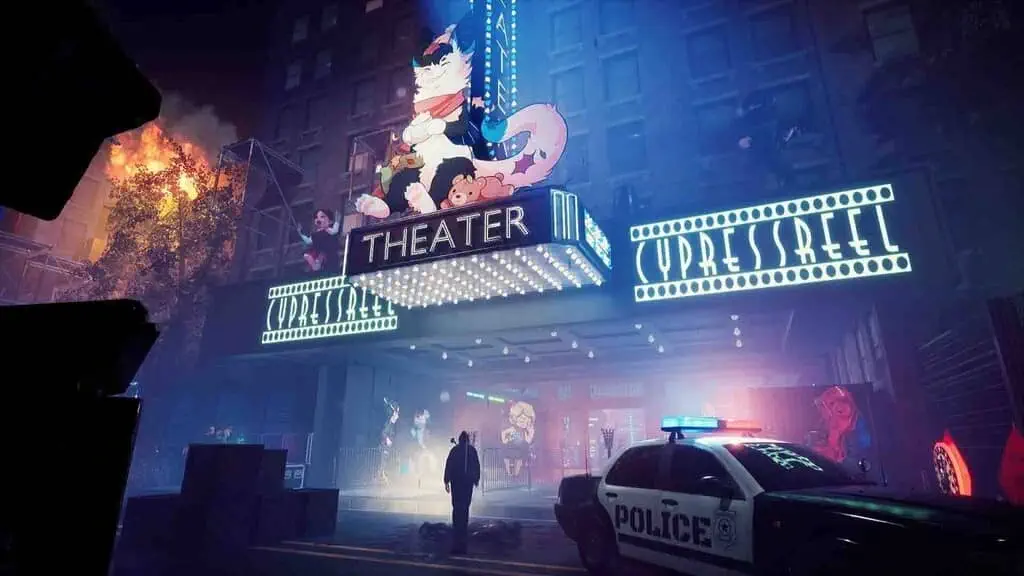 Bối cảnh rạp chiếu phim trong Outbreak Shades of Horror Outbreak Shades of Horror gameplay rạp chiếu phim Cypress Reel