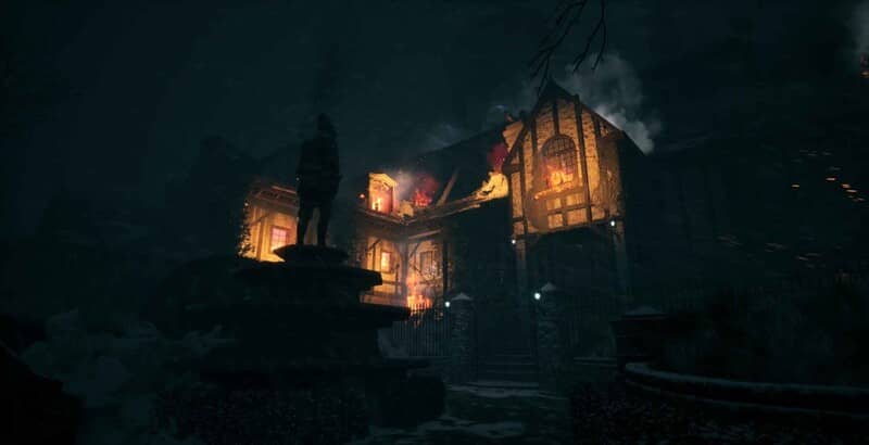 Biệt thự bốc cháy trong game She's Leaving