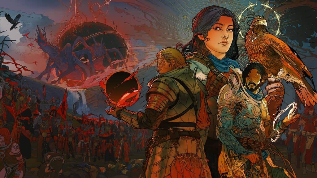 Các nhân vật chính và đồ họa phong cách Art Nouveau trong Songs of Silence