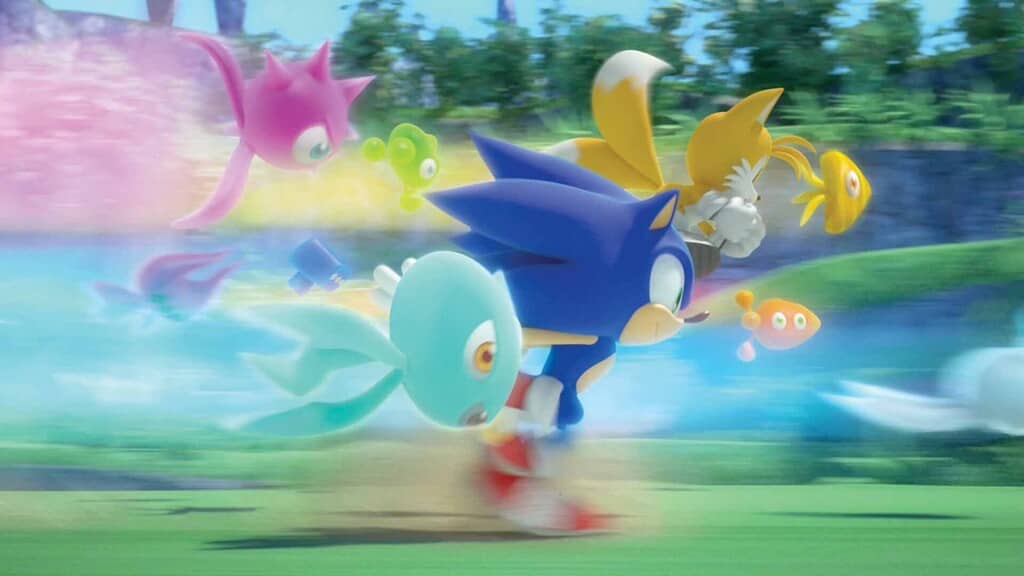 Sonic Tails and Wisps in Sonic Colors Ultimate