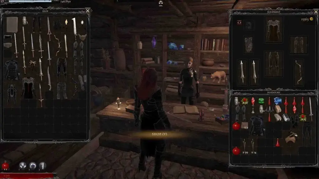 Hệ thống kho đồ và cửa hàng trang bị trong game Breath of Life