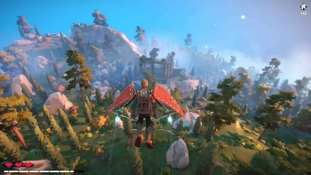 Echoes of Elysium Gliding Gameplay Gameplay bay lượn trên không trung trong Echoes of Elysium